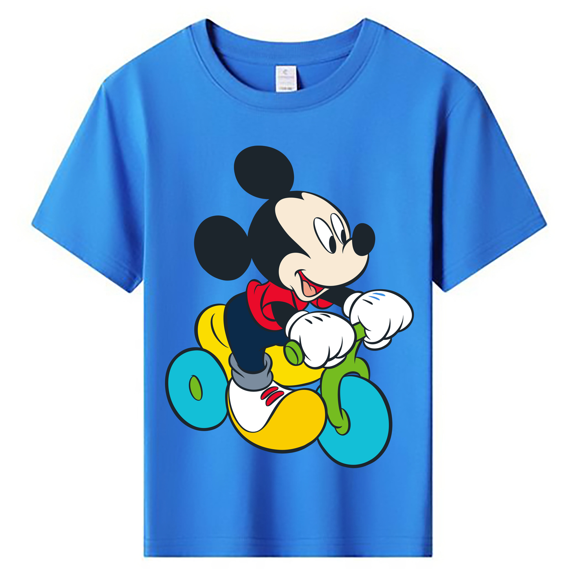 ミッキーマウス Mickey Mouse 綿100％キッズTシャツ（フロントプリント）